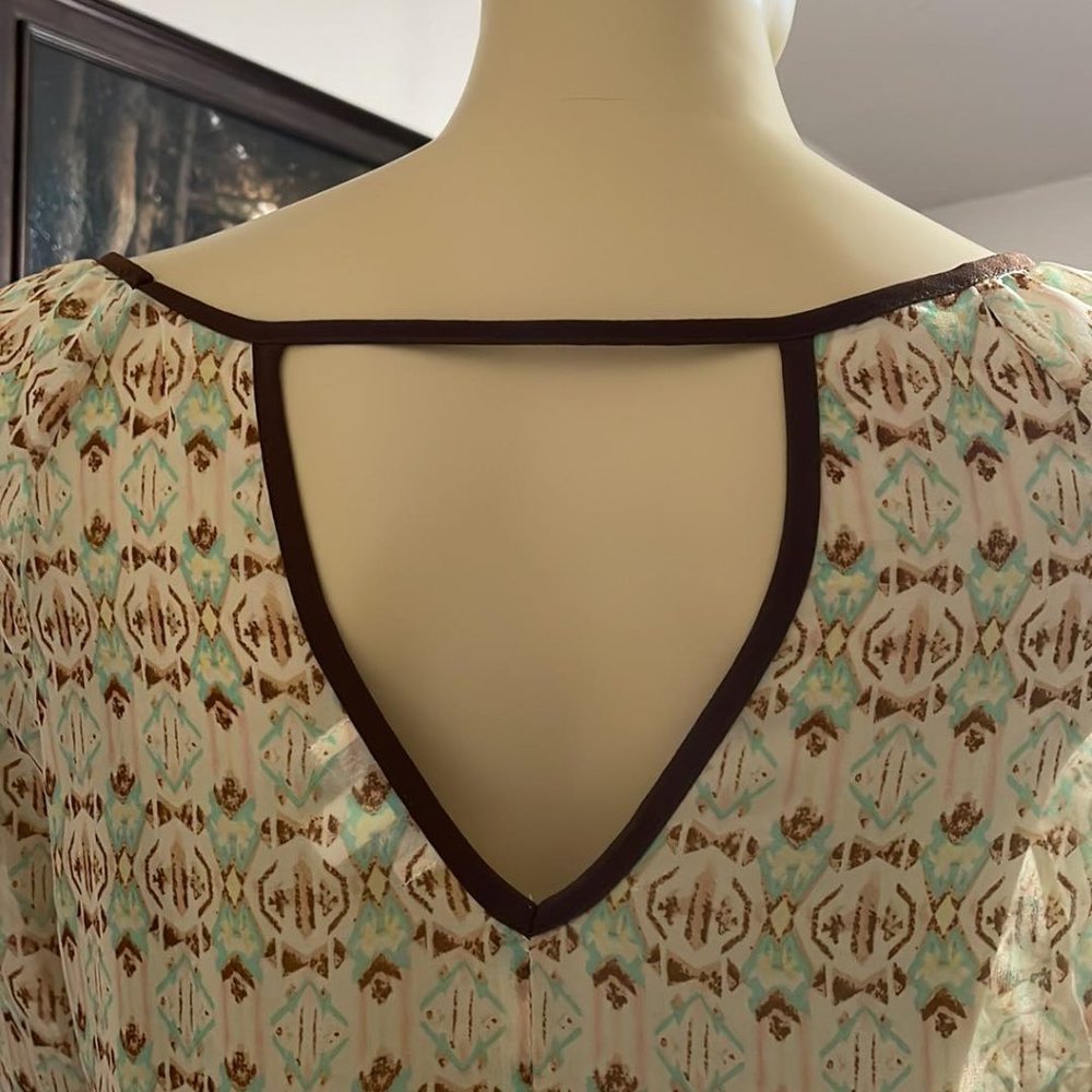 Women's Large Charming Charlie BOHO Blouse Gypsy Hippie Casual Elegant - Picture 4 of 4